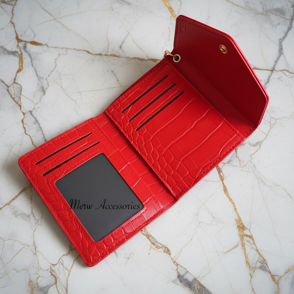 Wallet Red Gold Heart